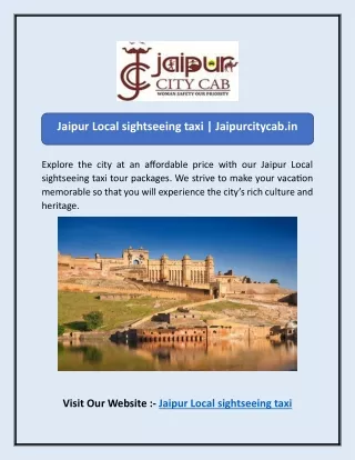 Jaipur Local sightseeing taxi | Jaipurcitycab.in