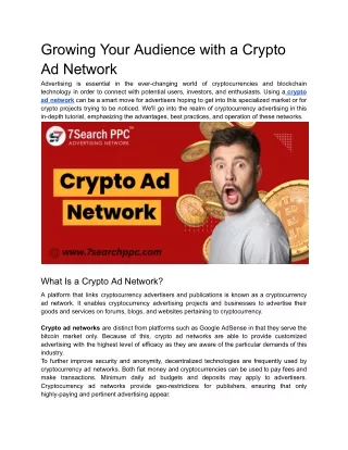 Growing Your Audience with a Crypto Ad Network