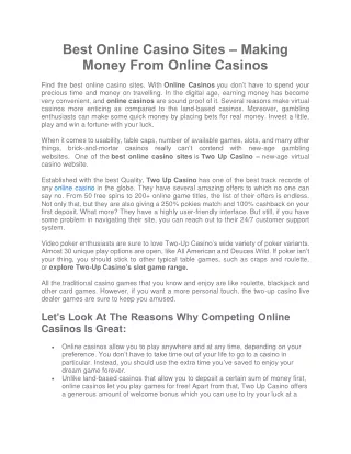 Best Online Casino Sites