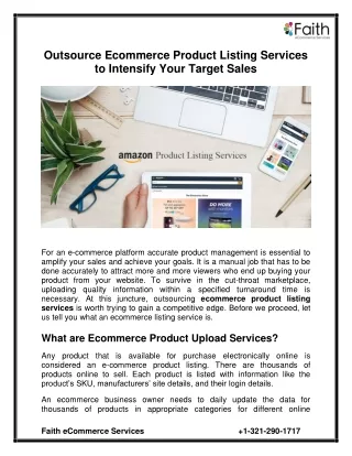 Outsource Ecommerce Product Listing Services to Intensify Your Target Sales