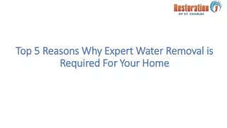 Top 5 Reasons Why Expert Water Removal is Required For Your Home