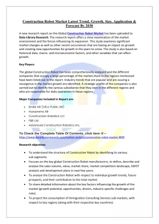 Construction Robot Market