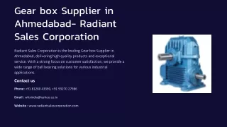 Gear box Supplier in Ahmedabad, best Gear box Supplier in Ahmedabad