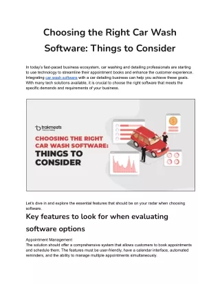 Choosing the Right Car Wash Software_ Things to Consider