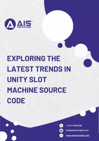 Exploring the Latest Trends in Unity Slot Machine Source Code