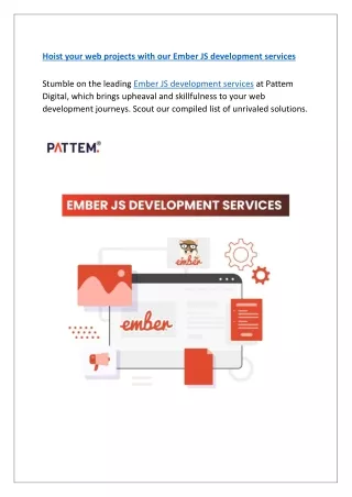 Unleash your web development with our Ember JS development services