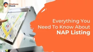 All That You Need To Know About NAP Listing In SEO | Citations Check