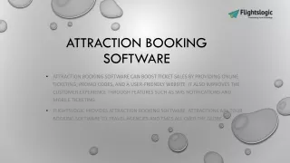 Attraction Booking Software