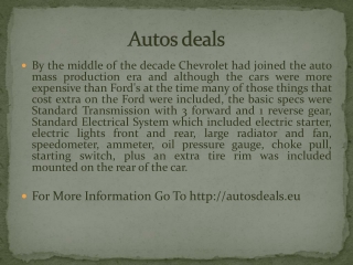 Autos deals