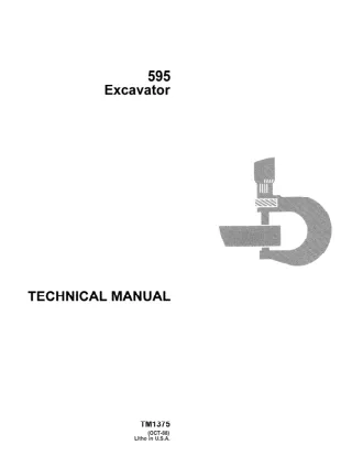 JOHN DEERE 595 EXCAVATOR Service Repair Manual