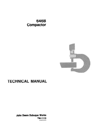 JOHN DEERE 646B COMPACTOR Service Repair Manual