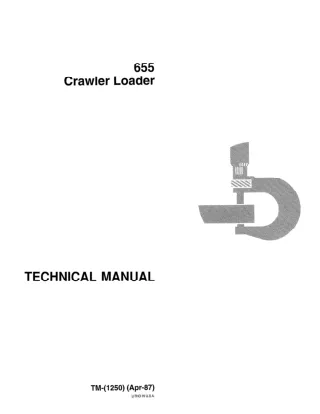 JOHN DEERE 655 CRAWLER LOADER Service Repair Manual