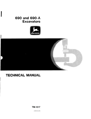 JOHN DEERE 690A EXCAVATOR Service Repair Manual