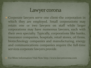 Lawyer corona