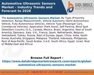 Automotive Ultrasonic Sensors Market