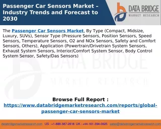 Passenger Car Sensors Market,