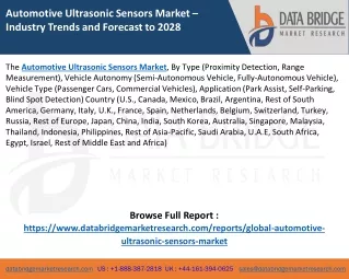 Automotive Ultrasonic Sensors Market