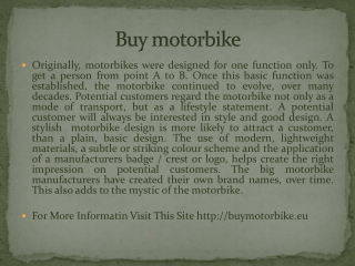 Buy motorbike