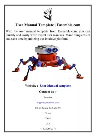 User Manual Template  Easemble.com