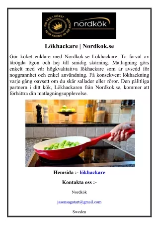 Lökhackare  Nordkok.se