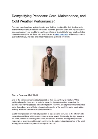 Demystifying Peacoats_ Care, Maintenance, and Cold Weather Performance_