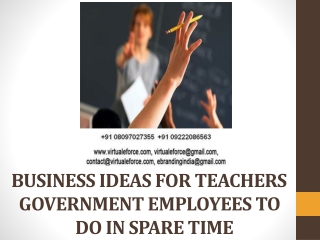 BUSINESS IDEAS FOR TEACHERS GOVERNMENT EMPLOYEES TO DO IN SP