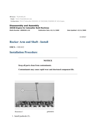 Caterpillar Cat TH215 Telehandler (Prefix CEG) Service Repair Manual Instant Download (CEG00001 and up)