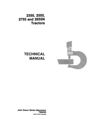 John Deere 2355 Tractor Service Repair Manual