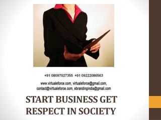 START BUSINESS GET RESPECT IN SOCIETY