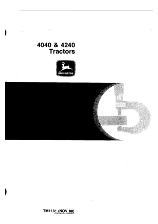 JOHN DEERE 4040 TRACTOR Service Repair Manual