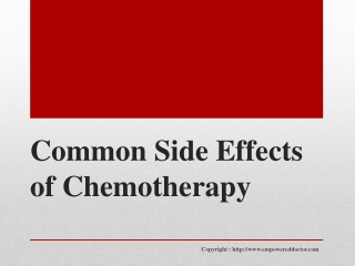 Common Side Effects of Chemotherapy