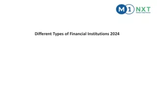 Different Types of Financial Institutions 2024..