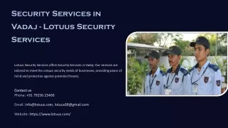 Security Services in Vadaj, Best Security Services in Vadaj