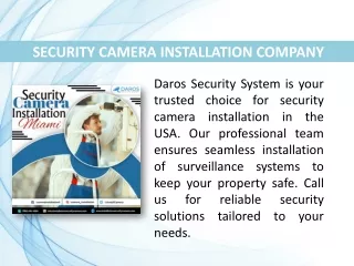 Security Camera Installation Company