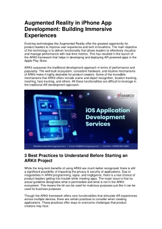 How Incorporating AR in iPhone Apps Drives User Engagement