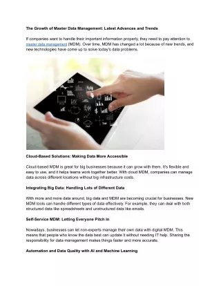 The Growth of Master Data Management_ Latest Advances and Trends