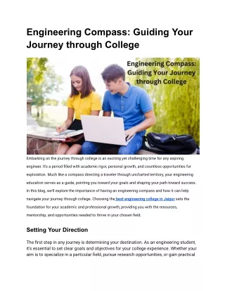 Engineering Compass: Guiding Your Journey through College