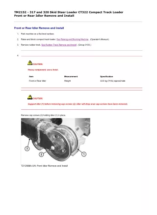 John Deere CT322 Compact Track Loader Service Repair Manual (TM2152)