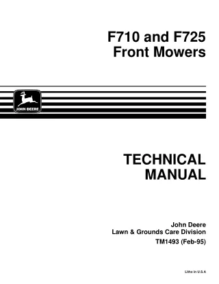 JOHN DEERE F710 FRONT MOWER Service Repair Manual