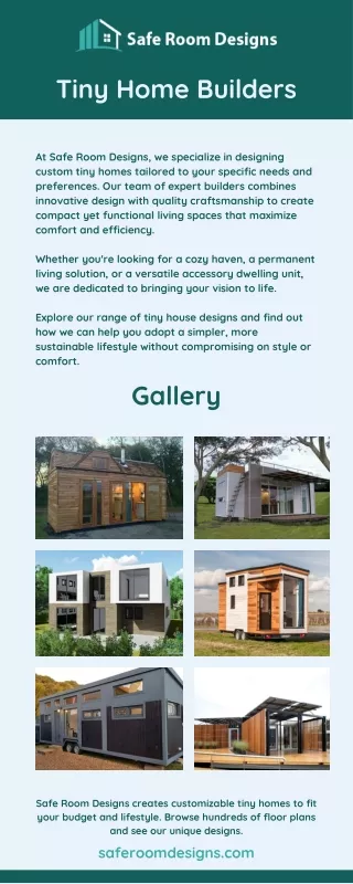 Tiny Home Builders, Tiny Home Manufacturers | Safe Room Designs