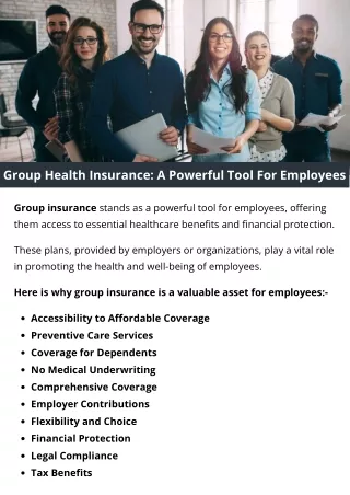 Group Health Insurance: A Powerful Tool For Employees