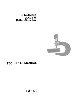 JOHN DEERE JD693B Feller-Buncher Service Repair Manual