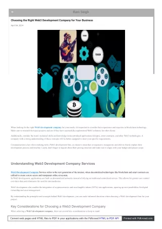 Web3 Development Company for Your Business