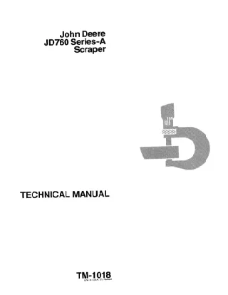 JOHN DEERE JD760A SCRAPER Service Repair Manual