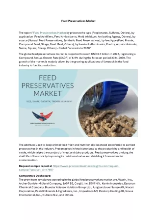 Feed Preservatives Market Drivers And Growth Analysis 2024