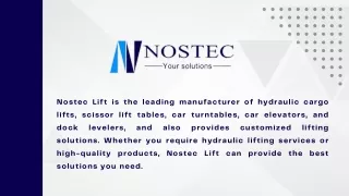 Explore Car Parking Lift Solutions - Nostec Lift