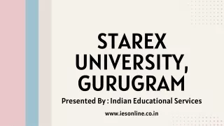 Starex University, Gurugram Fostering Excellence in Education and Beyond