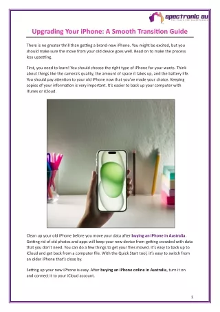 Upgrading Your iPhone - A Smooth Transition Guide