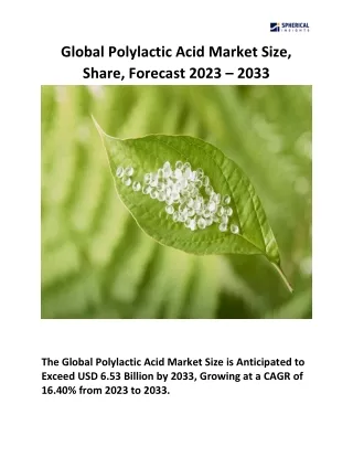 Global Polylactic Acid Market Size
