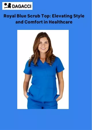 Stay Stylish and Comfortable: Royal Blue Scrub Top